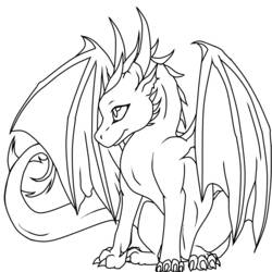 Раскраска: дракон (Персонажи) #148380 - Раскраски для печати