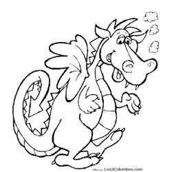 Раскраска: дракон (Персонажи) #148393 - Бесплатные раскраски для печати