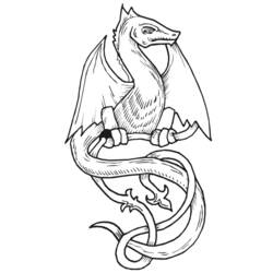 Раскраска: дракон (Персонажи) #148421 - Бесплатные раскраски для печати