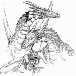 Раскраска: дракон (Персонажи) #148425 - Бесплатные раскраски для печати