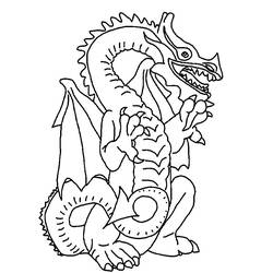 Раскраска: дракон (Персонажи) #148426 - Бесплатные раскраски для печати