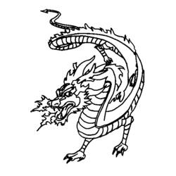 Раскраска: дракон (Персонажи) #148439 - Бесплатные раскраски для печати