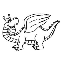 Раскраска: дракон (Персонажи) #148440 - Бесплатные раскраски для печати