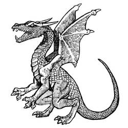 Раскраска: дракон (Персонажи) #148448 - Бесплатные раскраски для печати