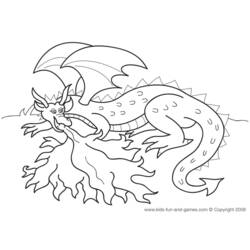 Раскраска: дракон (Персонажи) #148507 - Бесплатные раскраски для печати