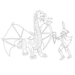 Раскраска: дракон (Персонажи) #148538 - Бесплатные раскраски для печати