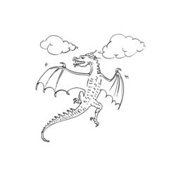 Раскраска: дракон (Персонажи) #148617 - Бесплатные раскраски для печати