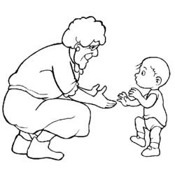 Раскраска: дедушка и бабушка (Персонажи) #150629 - Раскраски для печати