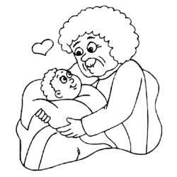 Раскраска: дедушка и бабушка (Персонажи) #150645 - Раскраски для печати