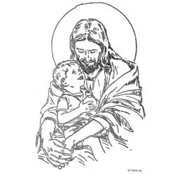 Раскраска: Иисус (Персонажи) #98971 - Раскраски для печати
