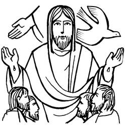 Раскраска: Иисус (Персонажи) #98975 - Раскраски для печати