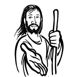Раскраска: Иисус (Персонажи) #99022 - Раскраски для печати