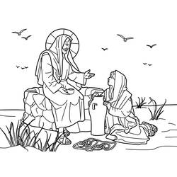 Раскраска: Иисус (Персонажи) #99029 - Раскраски для печати
