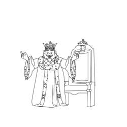 Раскраска: король (Персонажи) #107152 - Раскраски для печати