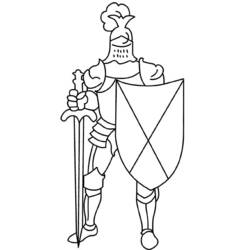 Раскраска: рыцарь (Персонажи) #86896 - Раскраски для печати