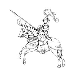 Раскраска: рыцарь (Персонажи) #86898 - Раскраски для печати