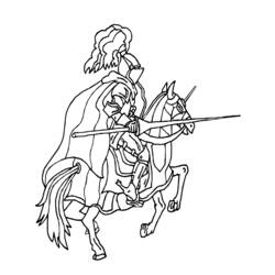 Раскраска: рыцарь (Персонажи) #86899 - Бесплатные раскраски для печати