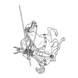 Раскраска: рыцарь (Персонажи) #86908 - Бесплатные раскраски для печати