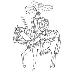 Раскраска: рыцарь (Персонажи) #86915 - Бесплатные раскраски для печати