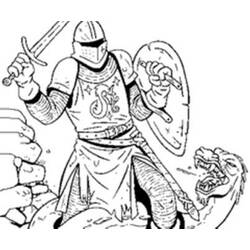 Раскраска: рыцарь (Персонажи) #86952 - Раскраски для печати