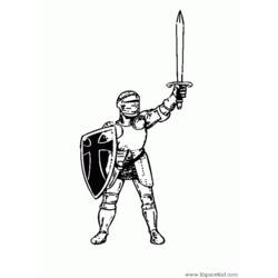 Раскраска: рыцарь (Персонажи) #86955 - Бесплатные раскраски для печати