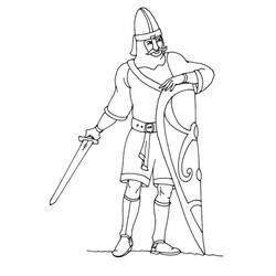 Раскраска: рыцарь (Персонажи) #86956 - Бесплатные раскраски для печати