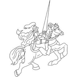 Раскраска: рыцарь (Персонажи) #86987 - Бесплатные раскраски для печати