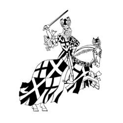 Раскраска: рыцарь (Персонажи) #87013 - Бесплатные раскраски для печати