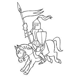 Раскраска: рыцарь (Персонажи) #87024 - Бесплатные раскраски для печати