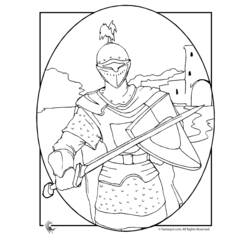 Раскраска: рыцарь (Персонажи) #87025 - Бесплатные раскраски для печати