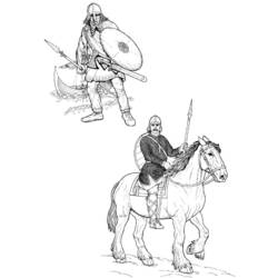 Раскраска: рыцарь (Персонажи) #87053 - Бесплатные раскраски для печати