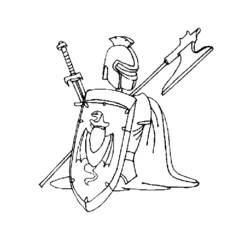Раскраска: рыцарь (Персонажи) #87058 - Бесплатные раскраски для печати