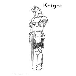 Раскраска: рыцарь (Персонажи) #87070 - Бесплатные раскраски для печати