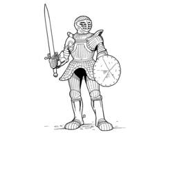 Раскраска: рыцарь (Персонажи) #87097 - Раскраски для печати