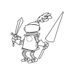 Раскраска: рыцарь (Персонажи) #87126 - Бесплатные раскраски для печати