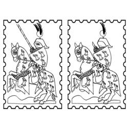 Раскраска: рыцарь (Персонажи) #87137 - Бесплатные раскраски для печати