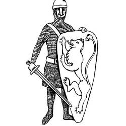 Раскраска: рыцарь (Персонажи) #87196 - Бесплатные раскраски для печати