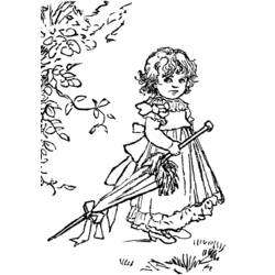 Раскраска: маленькая девочка (Персонажи) #96500 - Бесплатные раскраски для печати