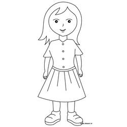 Раскраска: маленькая девочка (Персонажи) #96503 - Раскраски для печати