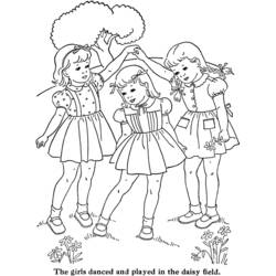 Раскраска: маленькая девочка (Персонажи) #96512 - Раскраски для печати