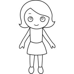 Раскраска: маленькая девочка (Персонажи) #96517 - Раскраски для печати