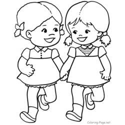 Раскраска: маленькая девочка (Персонажи) #96521 - Бесплатные раскраски для печати