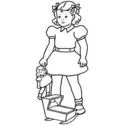 Раскраска: маленькая девочка (Персонажи) #96529 - Бесплатные раскраски для печати