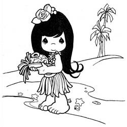 Раскраска: маленькая девочка (Персонажи) #96653 - Бесплатные раскраски для печати