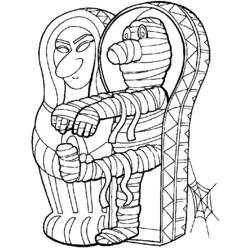 Раскраска: мумия (Персонажи) #147706 - Раскраски для печати