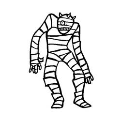 Раскраска: Mummy (Персонажи Фэнтези и Приключений) #201594 - Бесплатные раскраски для печати