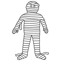 Раскраска: Mummy (Персонажи Фэнтези и Приключений) #201602 - Бесплатные раскраски для печати