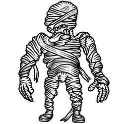 Раскраска: Mummy (Персонажи Фэнтези и Приключений) #201605 - Бесплатные раскраски для печати