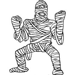Раскраска: Mummy (Персонажи Фэнтези и Приключений) #201606 - Бесплатные раскраски для печати