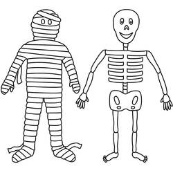 Раскраска: Mummy (Персонажи Фэнтези и Приключений) #201609 - Бесплатные раскраски для печати
